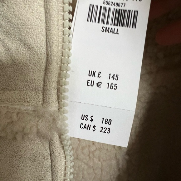 Abercrombie Vegan Suede Sherpa cropped jacket - Picture 6 of 6